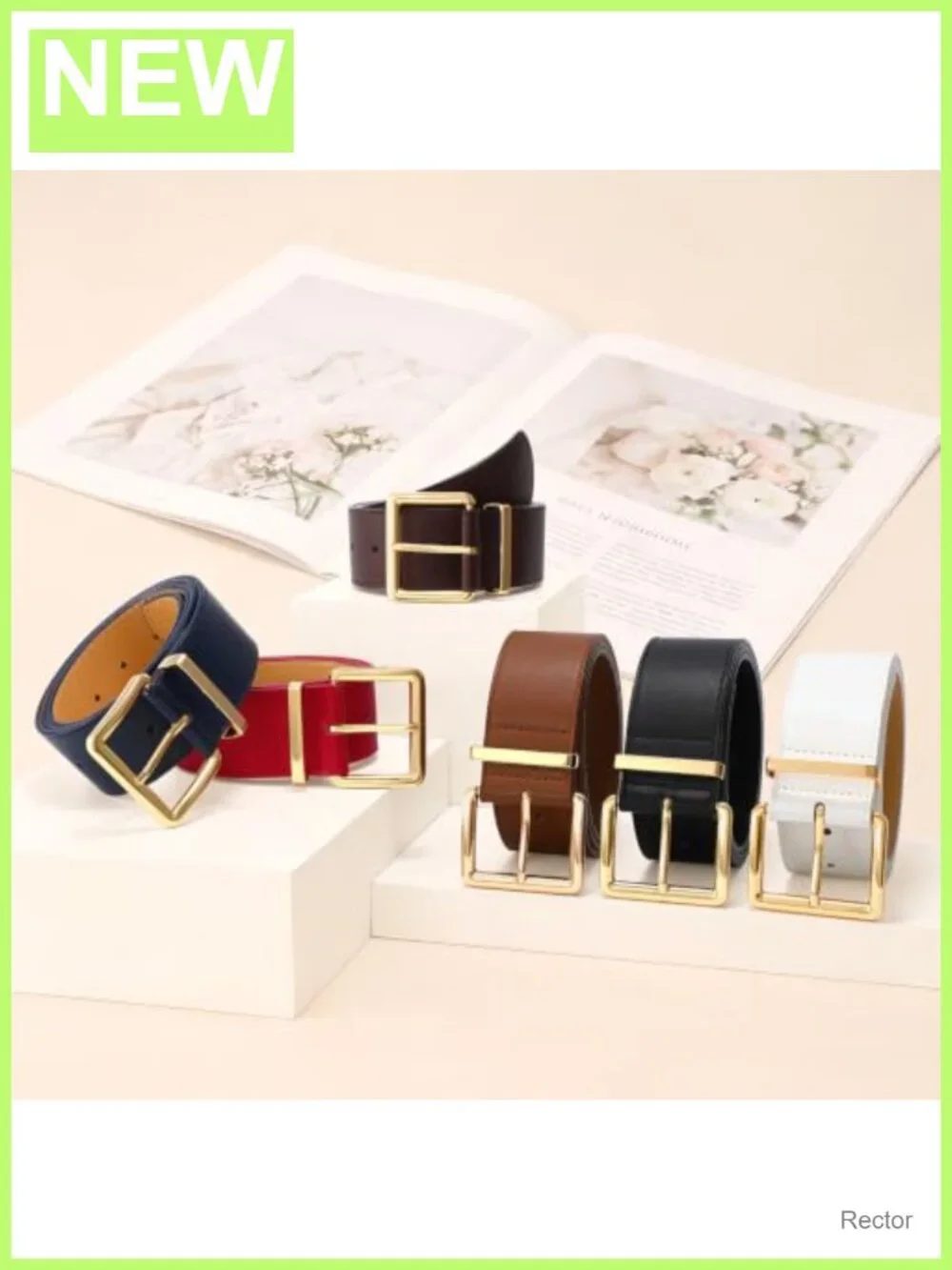 Wide Belt for Women Thick PU Leather Belt Chunky Waist Belt Retro Vintage Style